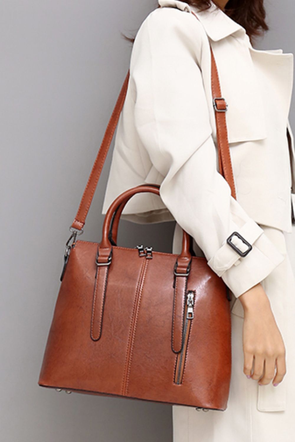 Apothecarry Leather Satchel in Chestnut