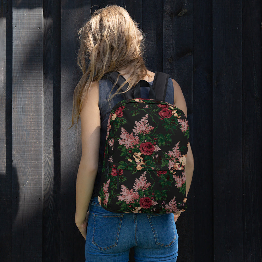 Emma Take On The Day Medium Backpack in Dark Bella Roses