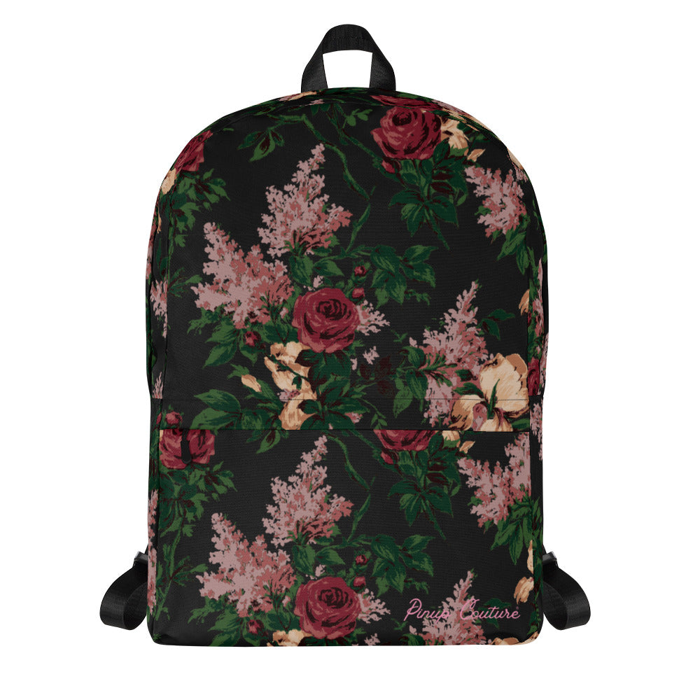 Emma Take On The Day Medium Backpack in Dark Bella Roses