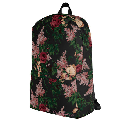 Emma Take On The Day Medium Backpack in Dark Bella Roses | Pinup Couture Relaxed