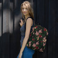 Emma Take On The Day Medium Backpack in Dark Bella Roses
