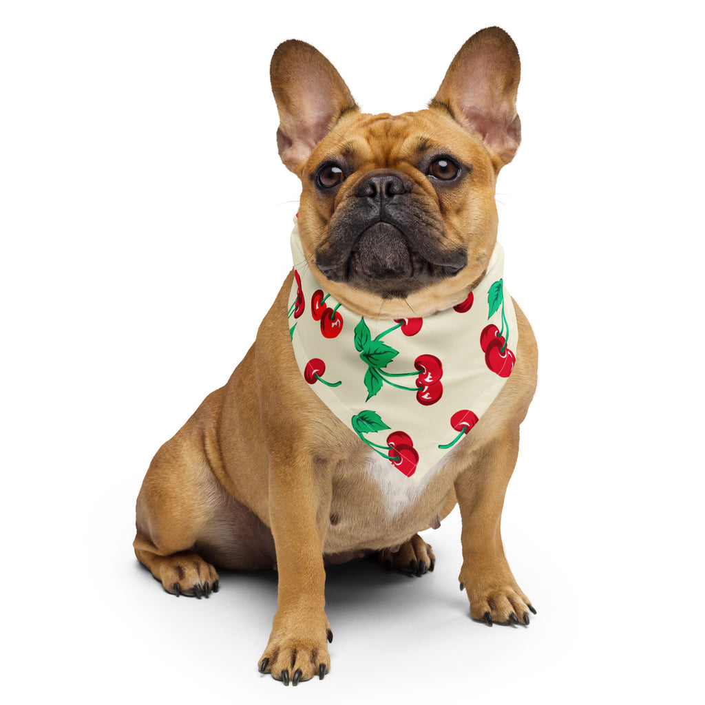 Cyndi Antique Ivory Cherry Girl Bandana Scarf