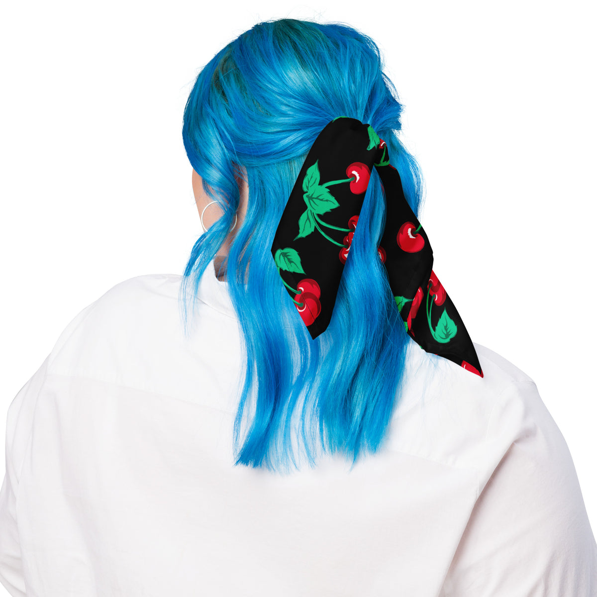 Cyndi Black Coffee Cherry Girl Bandana