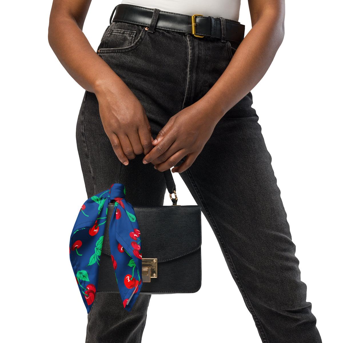 Cyndi Dark Blue Cherry Girl Bandana