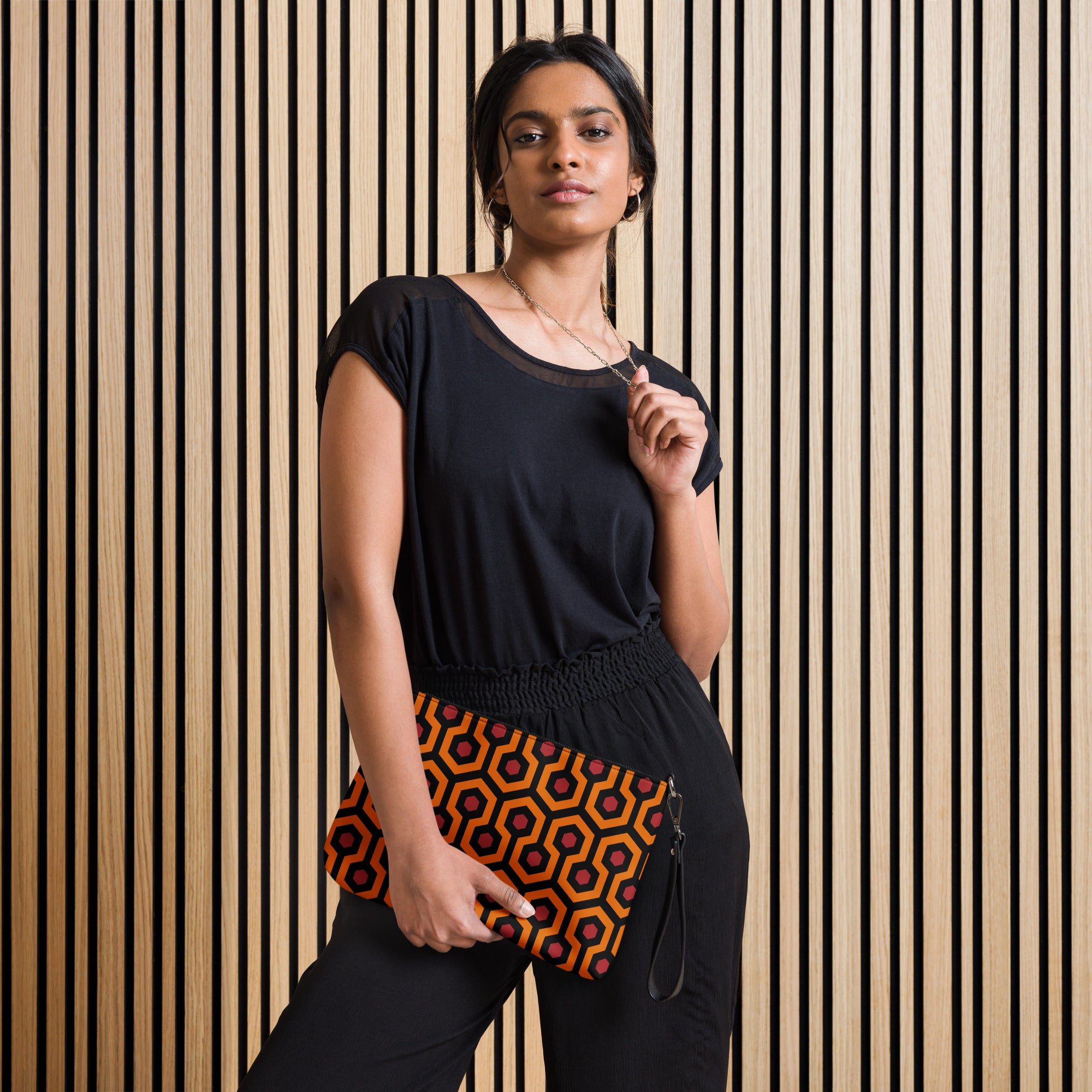 Overlook Hotel Hexagon Faux Leather Adjustable Strap Crossbody Bag