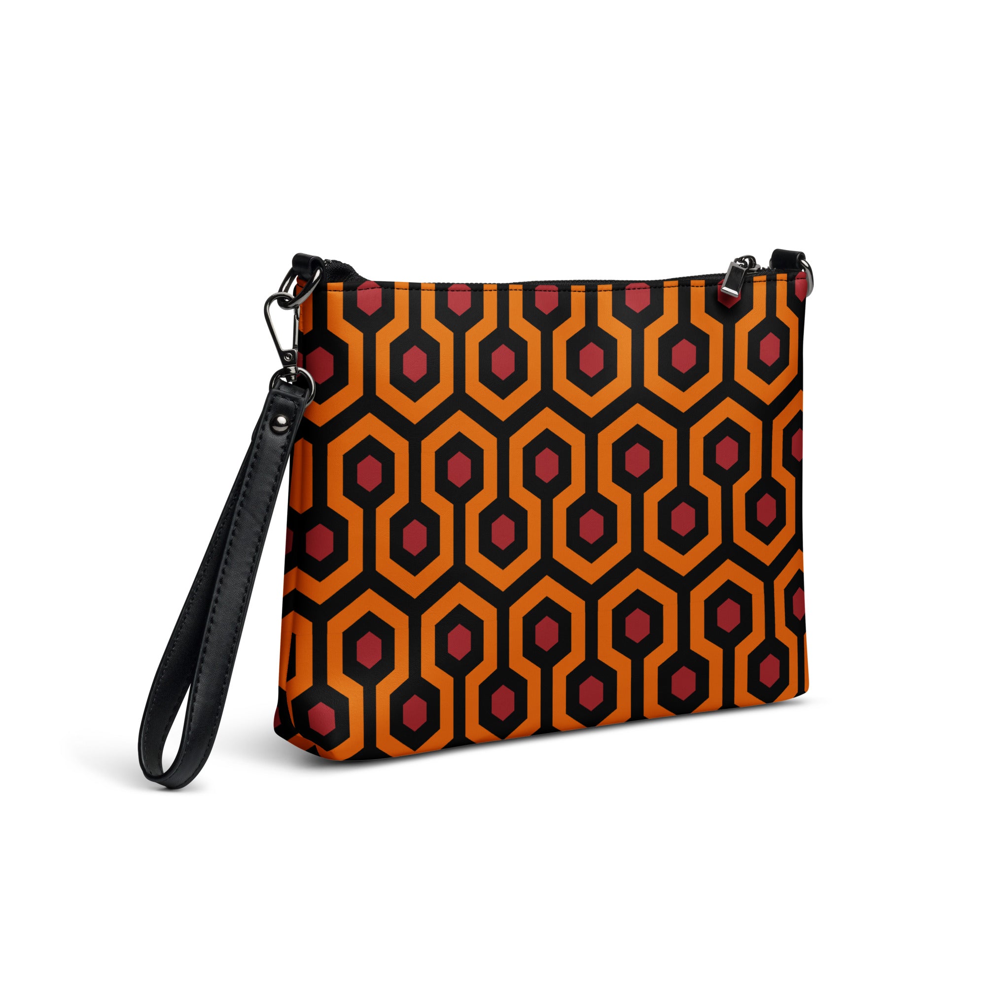 Overlook Hotel Hexagon Faux Leather Adjustable Strap Crossbody Bag