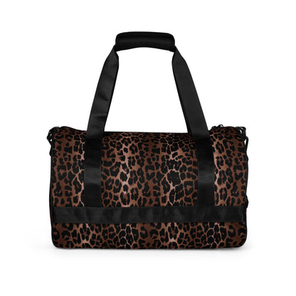 Overnighter Carryon Workout Duffle Bag in OG Leopard Print | Pinup Couture Relaxed