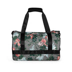 Hillary Overnighter Carry On Workout Duffle Bag in Grey Bella Roses