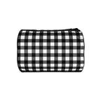Badass Black Gingham Gym Duffle Workout Bag