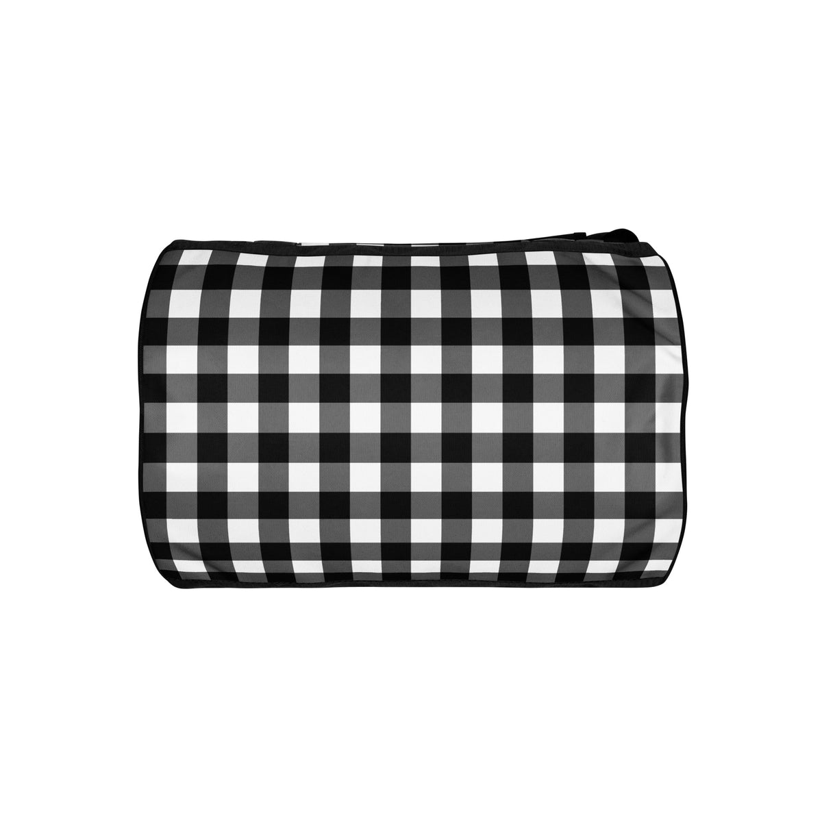 Badass Black Gingham Gym Duffle Workout Bag