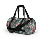 Hillary Overnighter Carry On Workout Duffle Bag in Grey Bella Roses