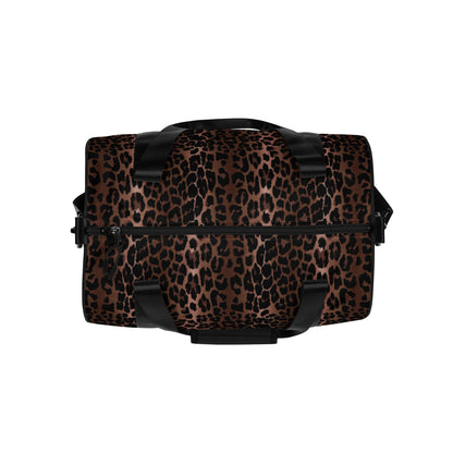 Overnighter Carryon Workout Duffle Bag in OG Leopard Print | Pinup Couture Relaxed