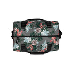 Hillary Overnighter Carry On Workout Duffle Bag in Grey Bella Roses