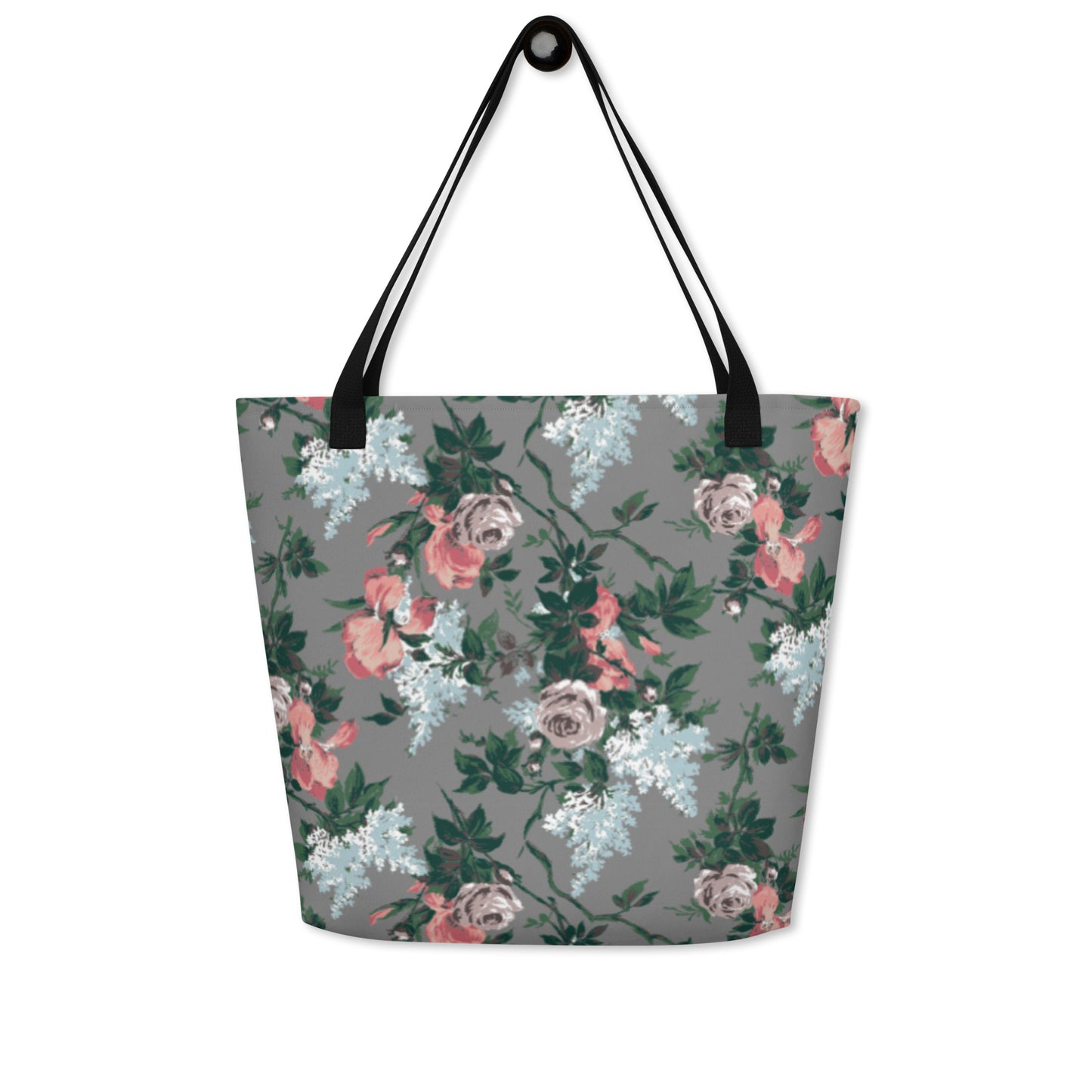 Sunny Days Large Shopper Tote Bag in J'Adore Paris Bella Roses Print | Pinup Couture
