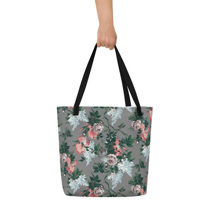 Sunny Days Large Shopper Tote Bag in J'Adore Paris Bella Roses Print | Pinup Couture