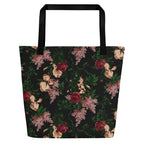 Bethany Oversized Tote Bag in Dark Bella Roses Print