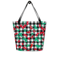 Bethany Cherry Girl Black Gingham Print Oversized Tote Bag