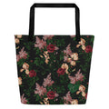 Bethany Oversized Tote Bag in Dark Bella Roses Print