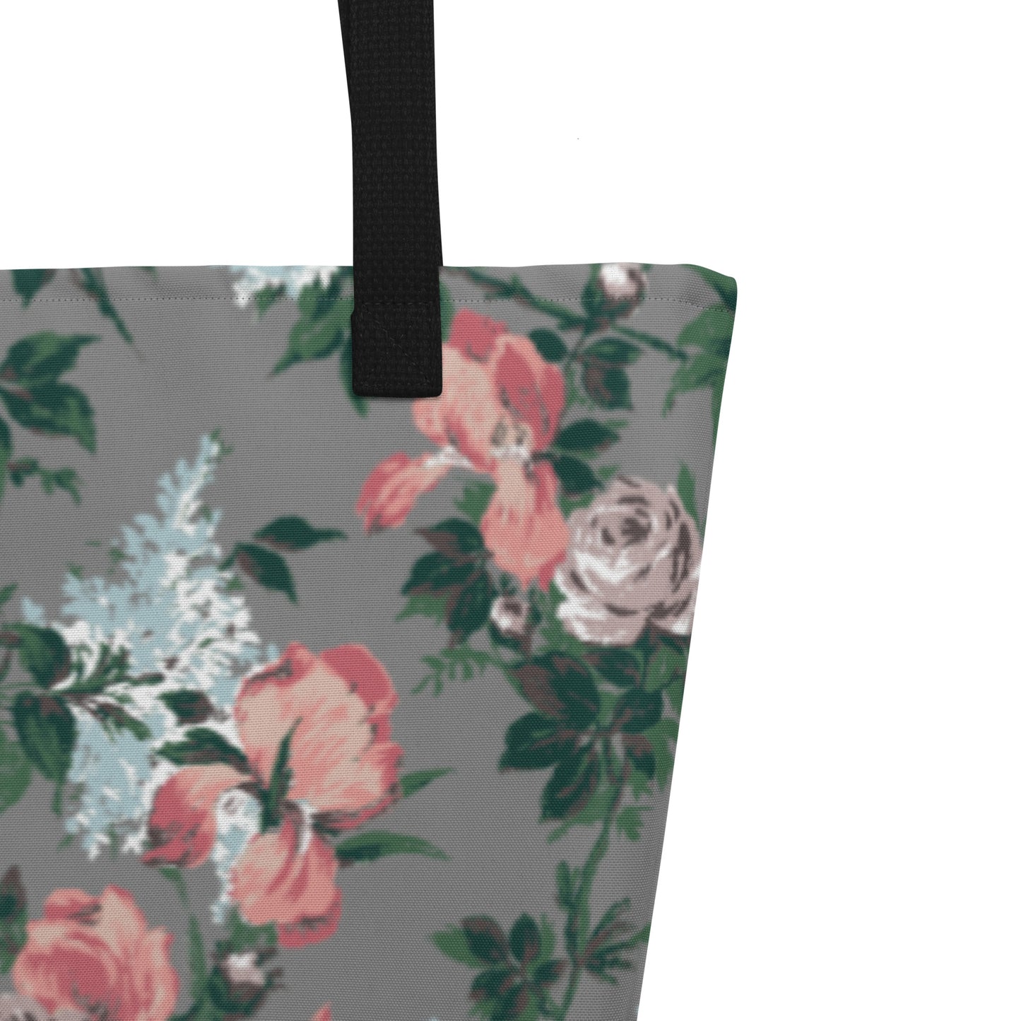 Sunny Days Large Shopper Tote Bag in J'Adore Paris Bella Roses Print | Pinup Couture