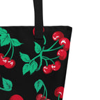 Bethany Cherry Girl Black Oversized Tote Bag