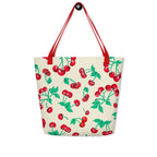 Bethany Large Shopper Tote Bag in Antique Ivory Cherry Girl