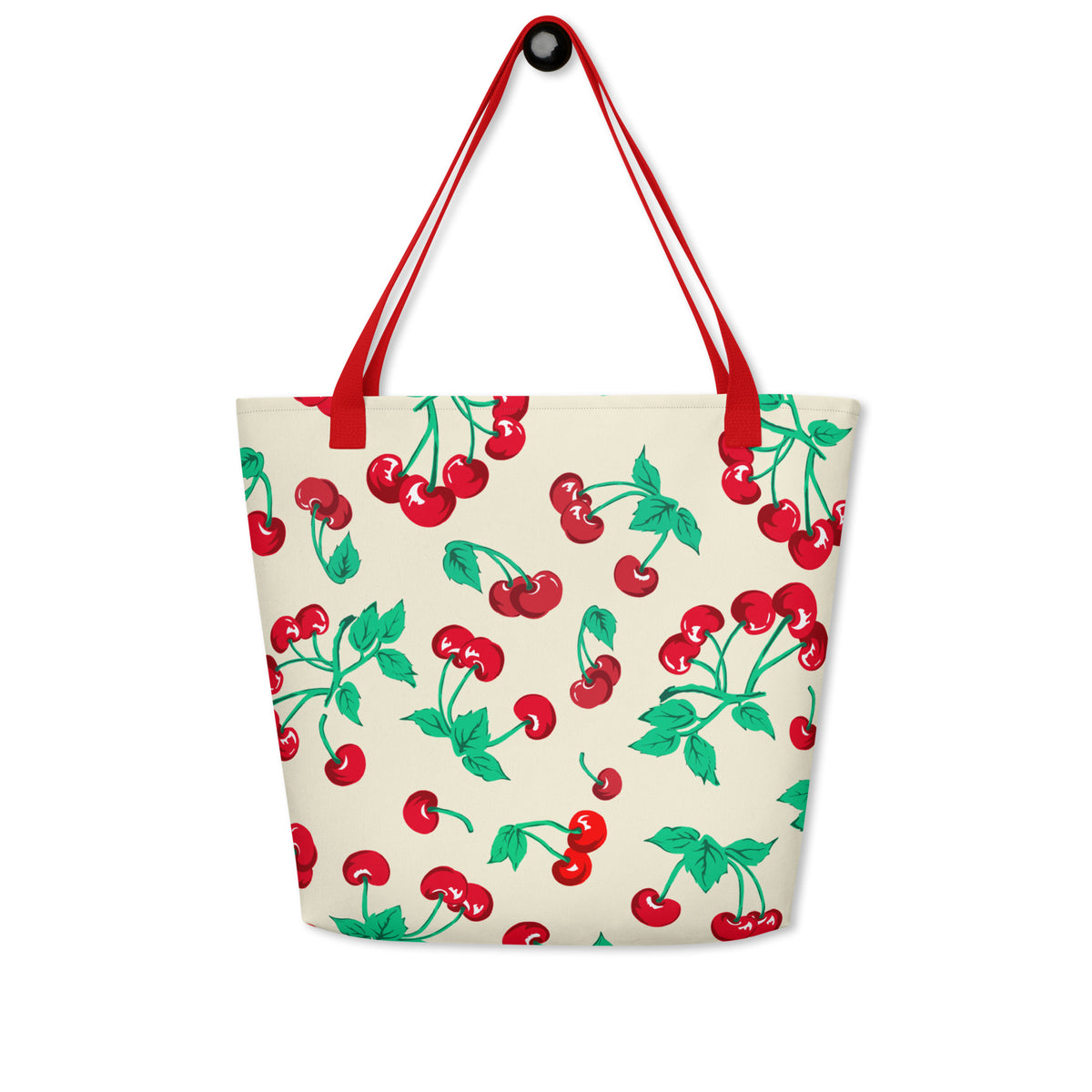 Bethany Large Shopper Tote Bag in Antique Ivory Cherry Girl