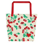 Bethany Large Shopper Tote Bag in Antique Ivory Cherry Girl