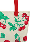 Bethany Large Shopper Tote Bag in Antique Ivory Cherry Girl