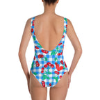 Rory Blue Gingham Cherry Girl One-Piece Swimsuit
