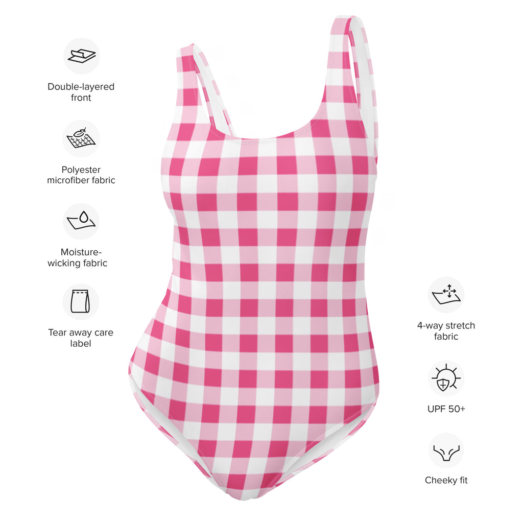 Rory Everything Nice Pink Gingham One-Piece Swimsuit