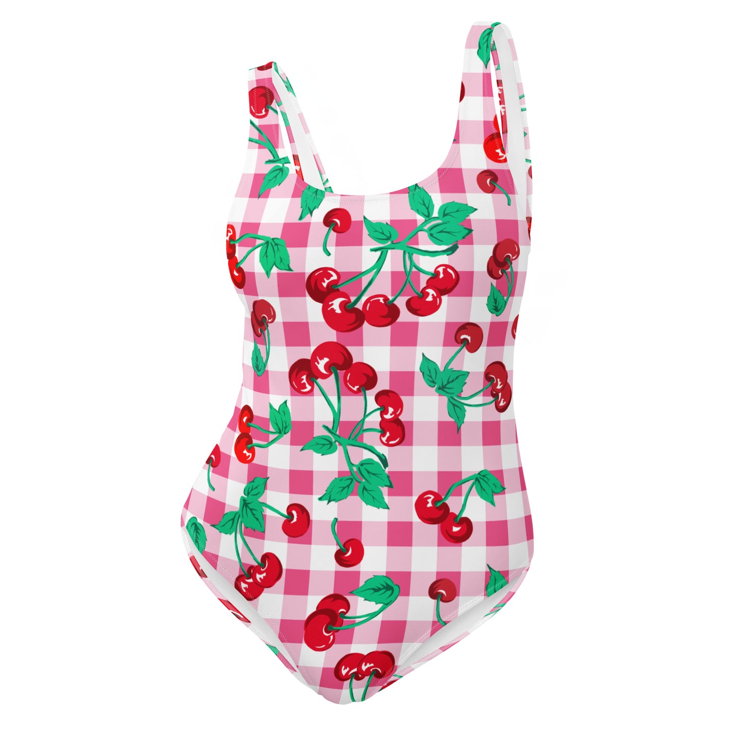 Rory Cherry Girl Pink Gingham One-Piece Swimsuit | Pinup Couture Swim