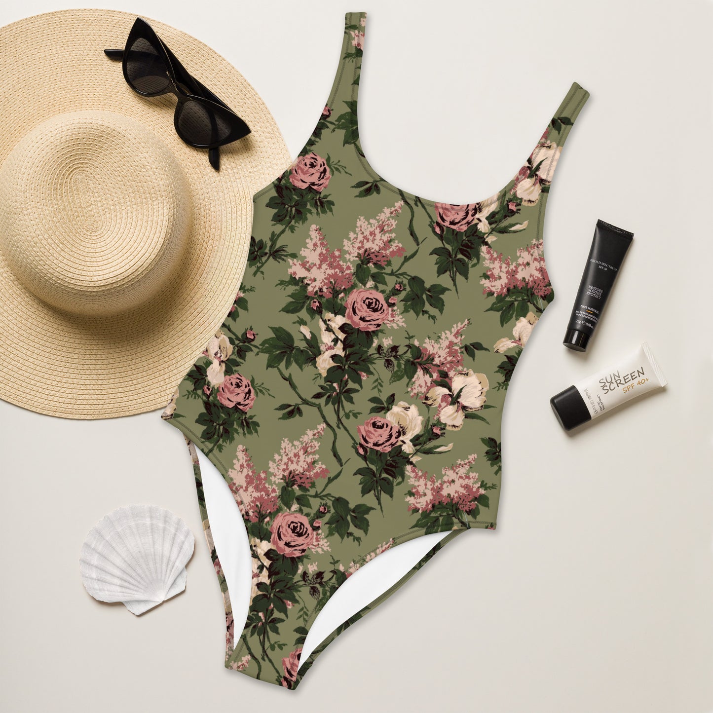 Rory Green Caledonia Bella Roses One-Piece Swimsuit | Pinup Couture Swim