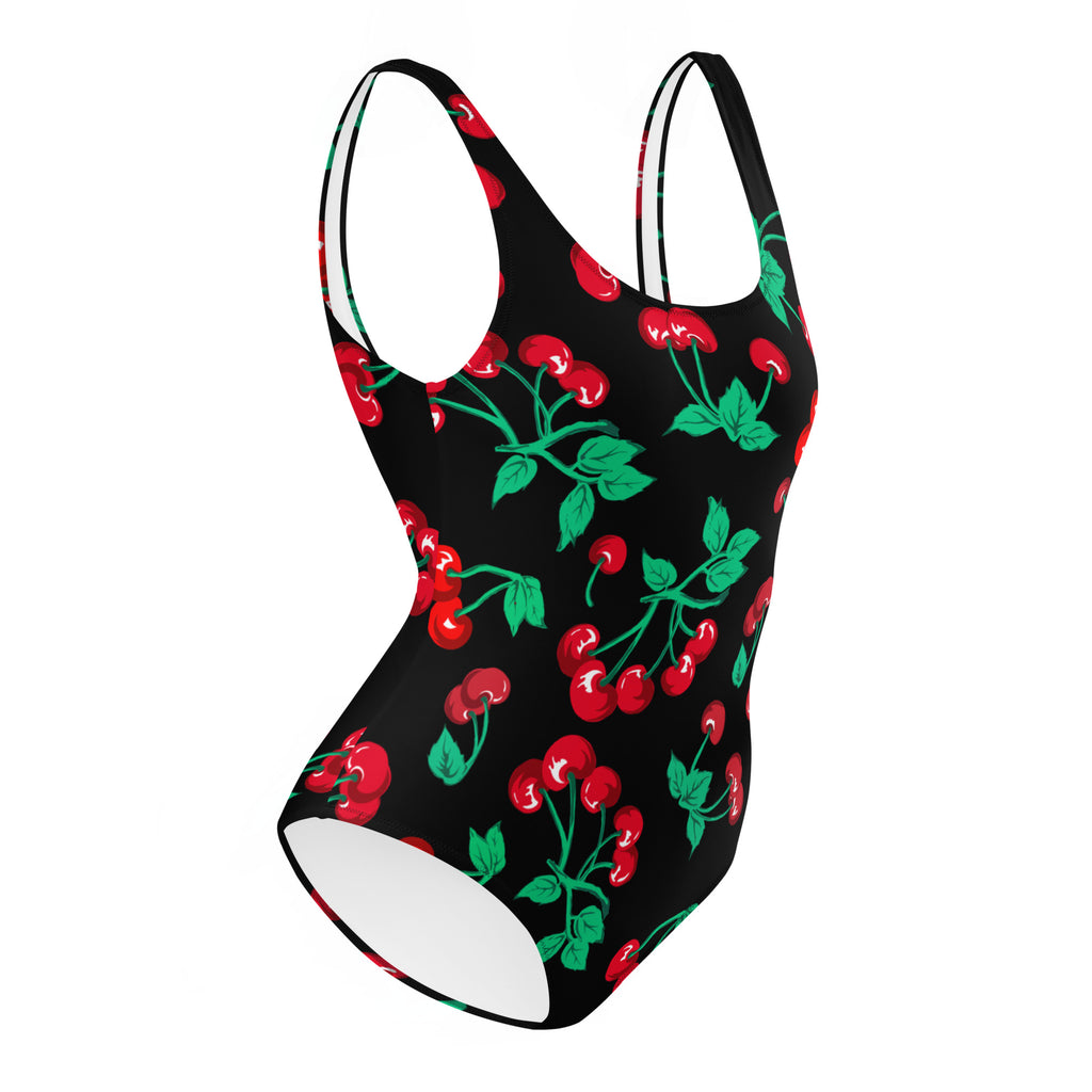 Rory Black Coffee Cherry Girl One-Piece Swimsuit