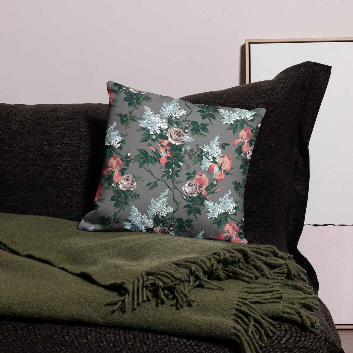 Premium Pillow J'Adore Bella Roses Print  | 3 Sizes | Pinup Couture Home