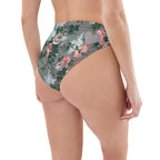 J'Adore Grey Bella Roses Recycled High-Waisted Bikini Bottom