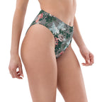 J'Adore Grey Bella Roses Recycled High-Waisted Bikini Bottom