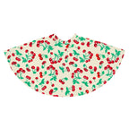 Frenchie Beach Coverup Swim Skater Skirt in Antique Ivory Cherry Girl