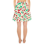 Frenchie Beach Coverup Swim Skater Skirt in Antique Ivory Cherry Girl