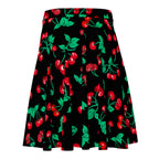 Frenchie Beach Coverup Swim Skater Skirt in Black Coffee Cherry Girl