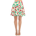 Frenchie Beach Coverup Swim Skater Skirt in Antique Ivory Cherry Girl