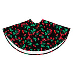 Frenchie Beach Coverup Swim Skater Skirt in Black Coffee Cherry Girl
