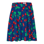 Frenchie Beach Coverup Swim Skater Skirt in Dark Blue Cherry Girl
