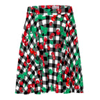 Frenchie Beach Coverup Swim Skater Skirt in Black Gingham Cherry Girl
