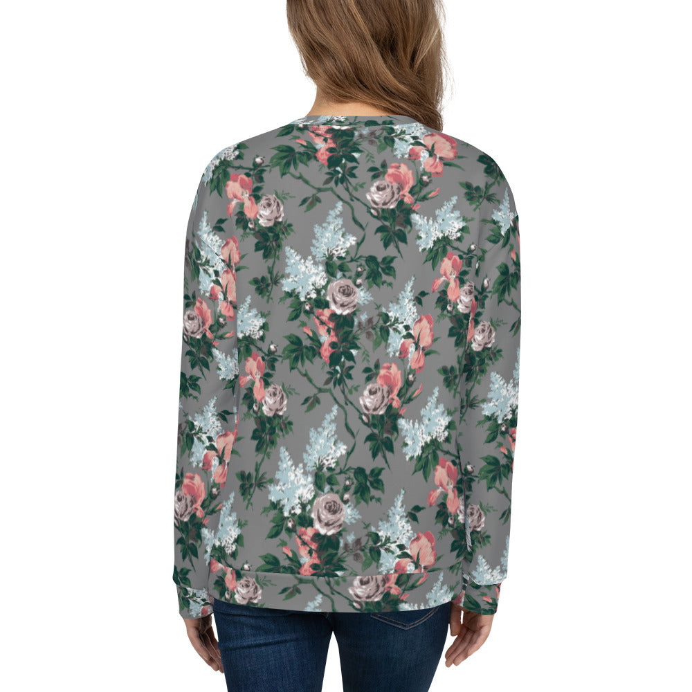 J'Adore Bella Roses Long-Sleeved Crewneck Sweatshirt