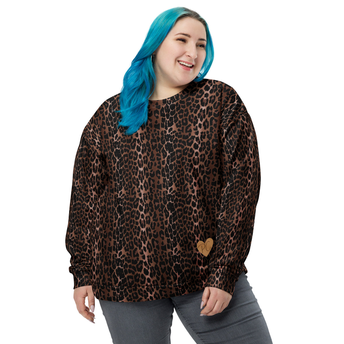 OG Leopard Long-Sleeved Crewneck Sweatshirt