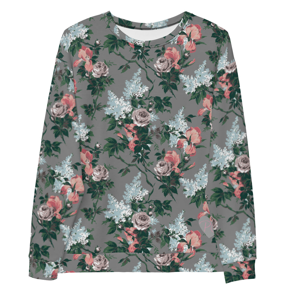 J'Adore Bella Roses Long-Sleeved Crewneck Sweatshirt
