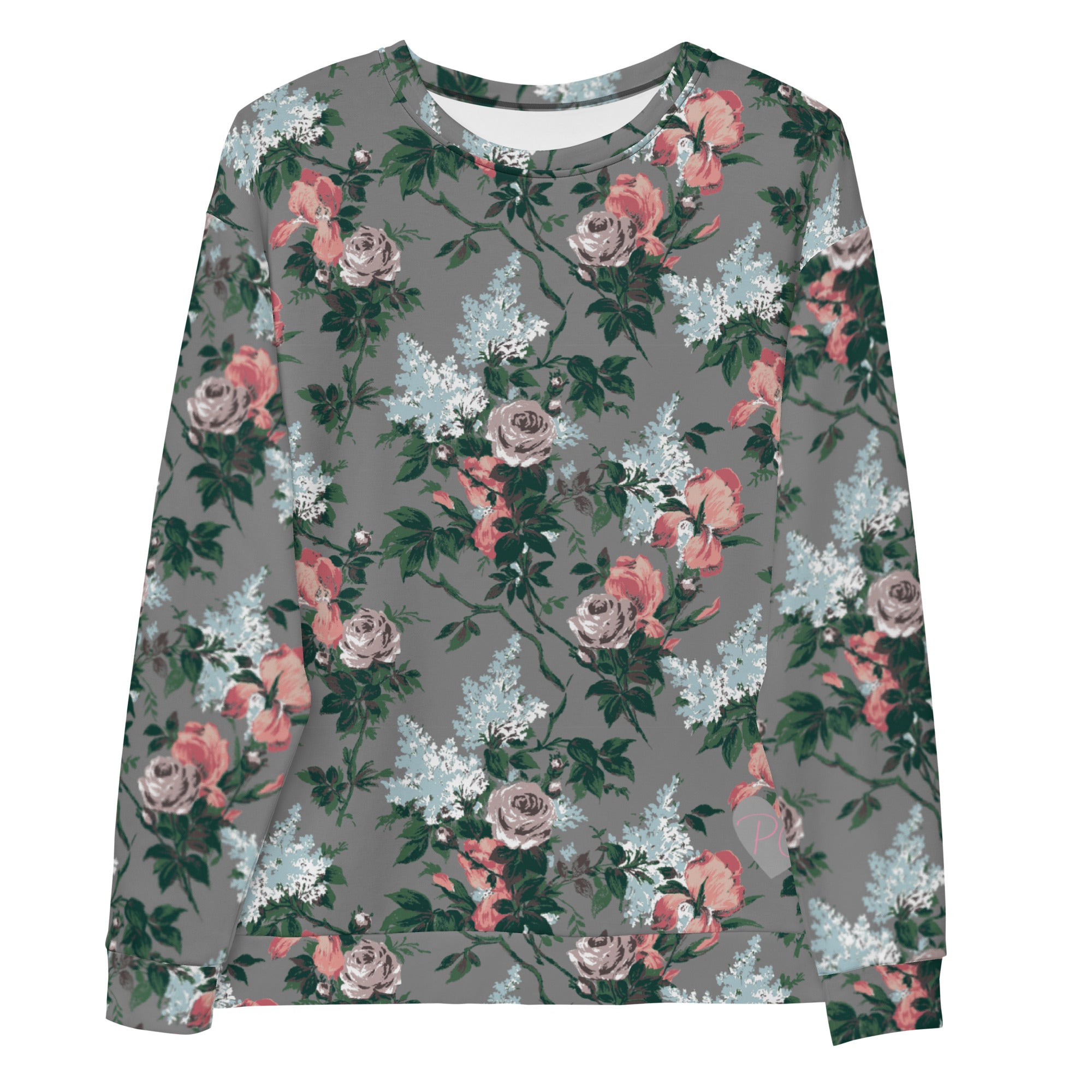 J'Adore Bella Roses Long-Sleeved Crewneck Sweatshirt