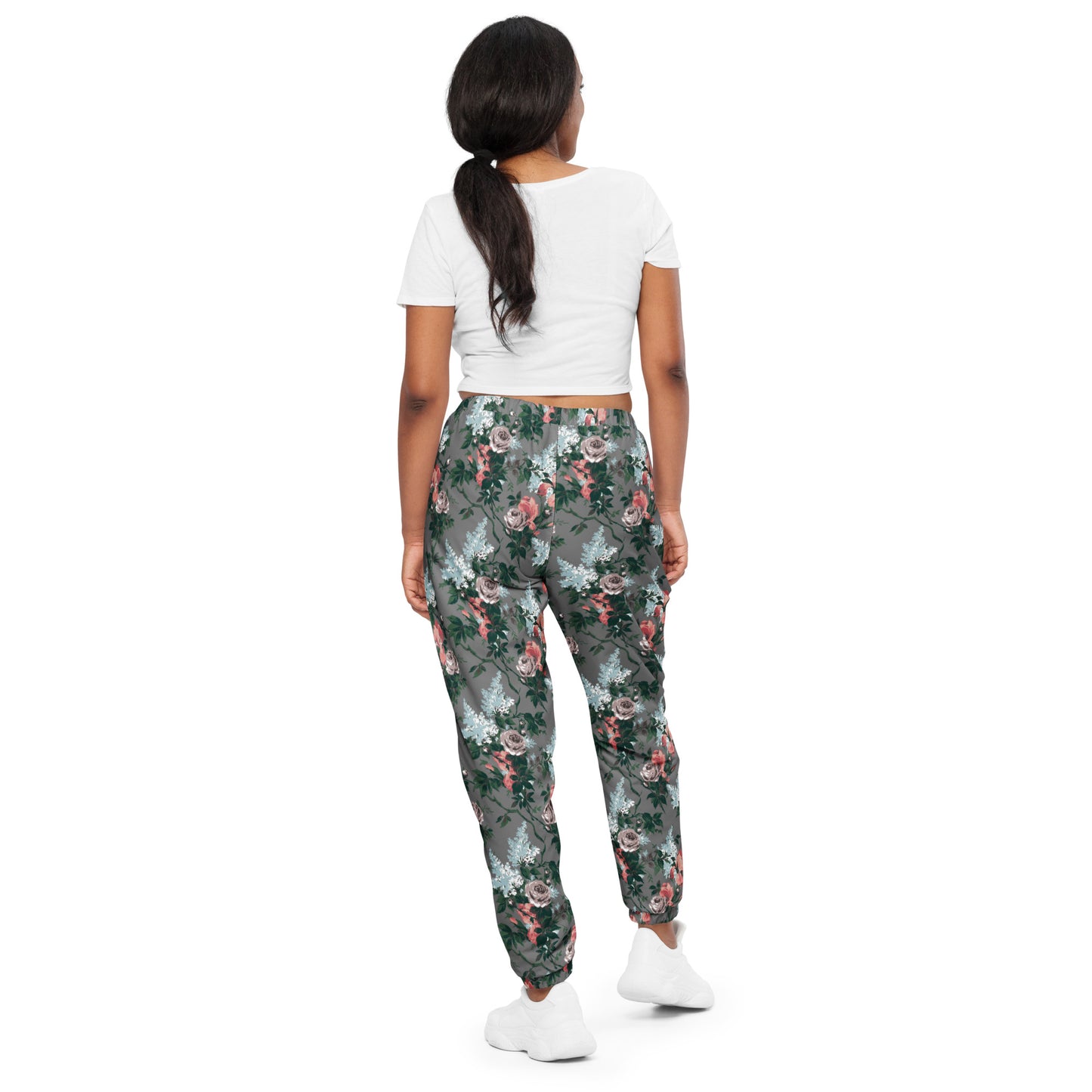 J'Adore Grey Bella Roses Joggers | Pinup Couture Relaxed