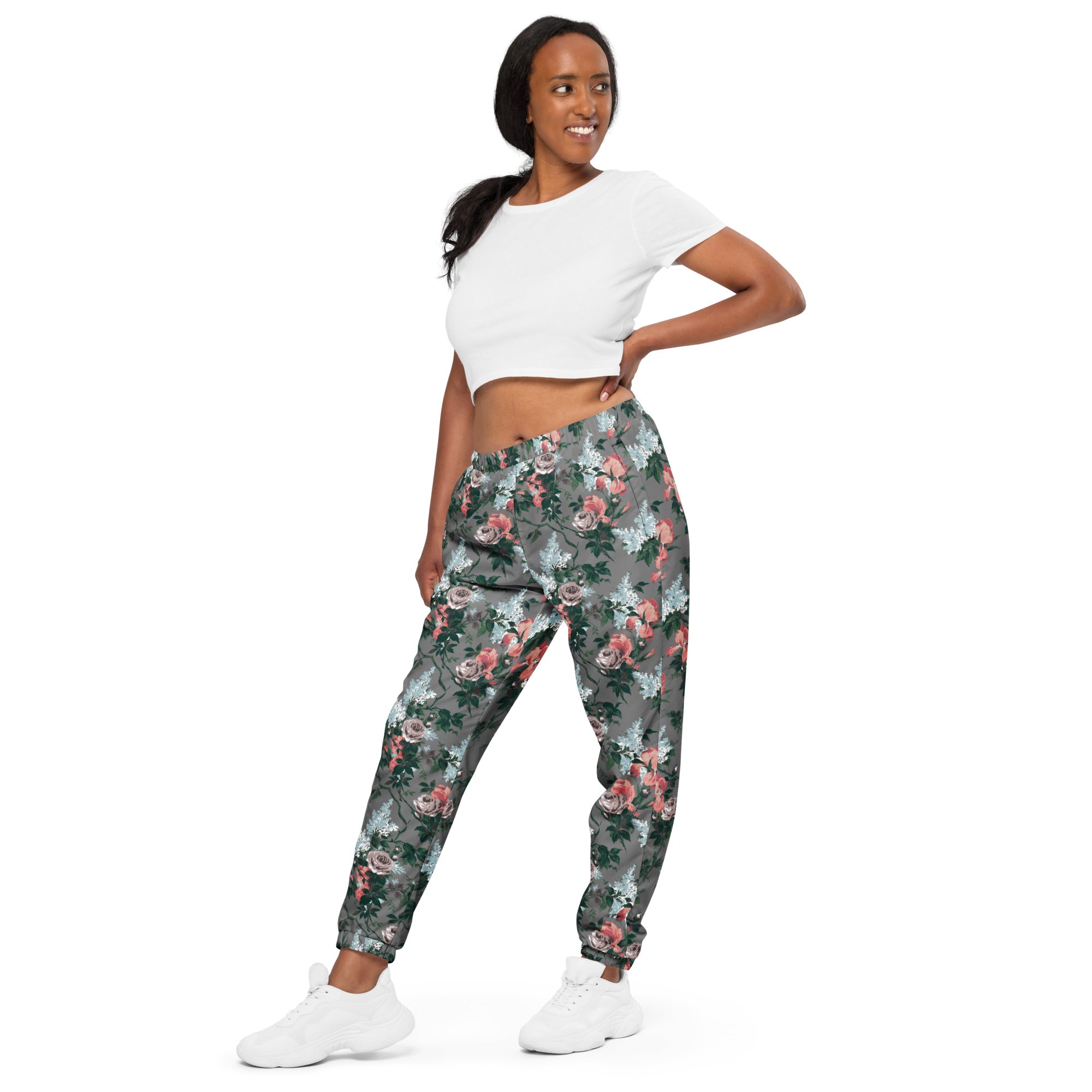 J'Adore Grey Bella Roses Joggers