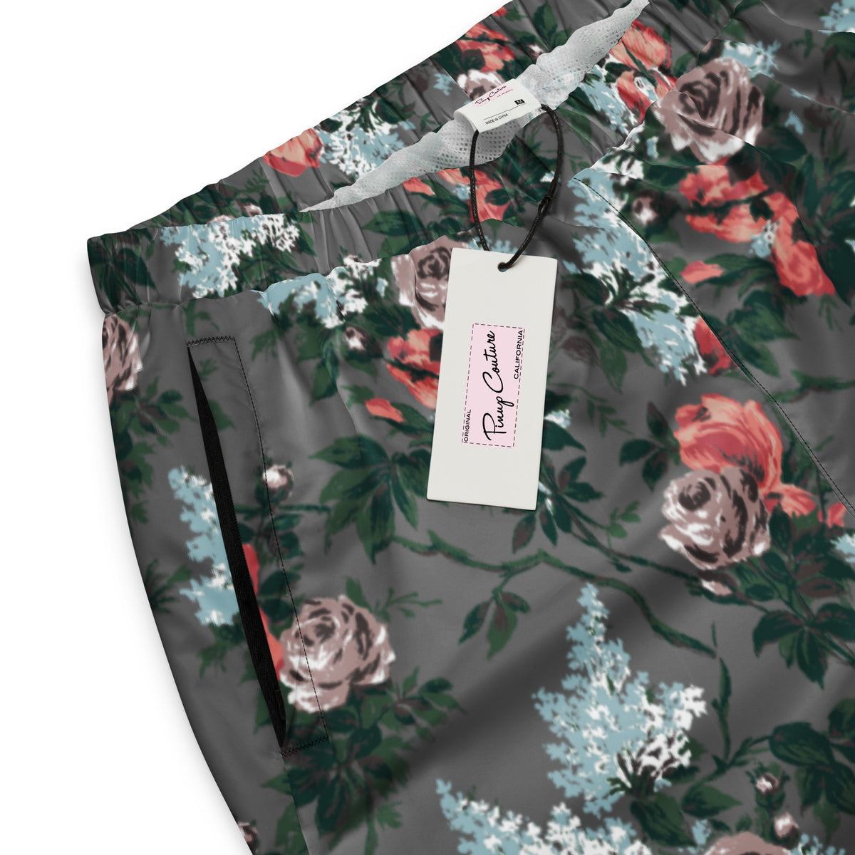 J'Adore Grey Bella Roses Joggers